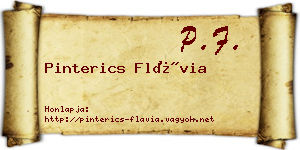 Pinterics Flávia névjegykártya